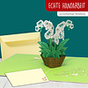 LINPOPUP Pop Up Card Orchids, Birthday, Flower, Pop Up Birthday Card, 3D Greeting Cards Folded Card, Farewell Card, Good Luck Get Well, Orchid, LIN 17637, LINPopUp®, N361