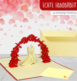 Pop Up 3D Card, Wedding Invitation, Wedding Card, Bridal Couple Archway, LINPopUp®, N76