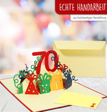 LINPOPUP Pop Up 3D Karte, Geburtstagskarte, Glückwunsch karte Gutschein, 70.Geburtstag, LIN17270, LINPopUp®, N24