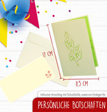 Pop Up 3D Karte, Geburtstagskarte, Glückwunschkarte Muttertag, Blumen, Maiglöckchen, N49
