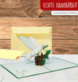 LINPOPUP Pop - Up 3D Karte, Kommunion, Konfirmation, Taube, LIN17766, LINPopUp®, N715