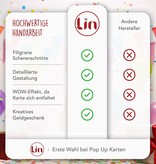 LINPOPUP Pop - Up 3D Karte, Kommunion, Konfirmation, Taube, LIN17766, LINPopUp®, N715