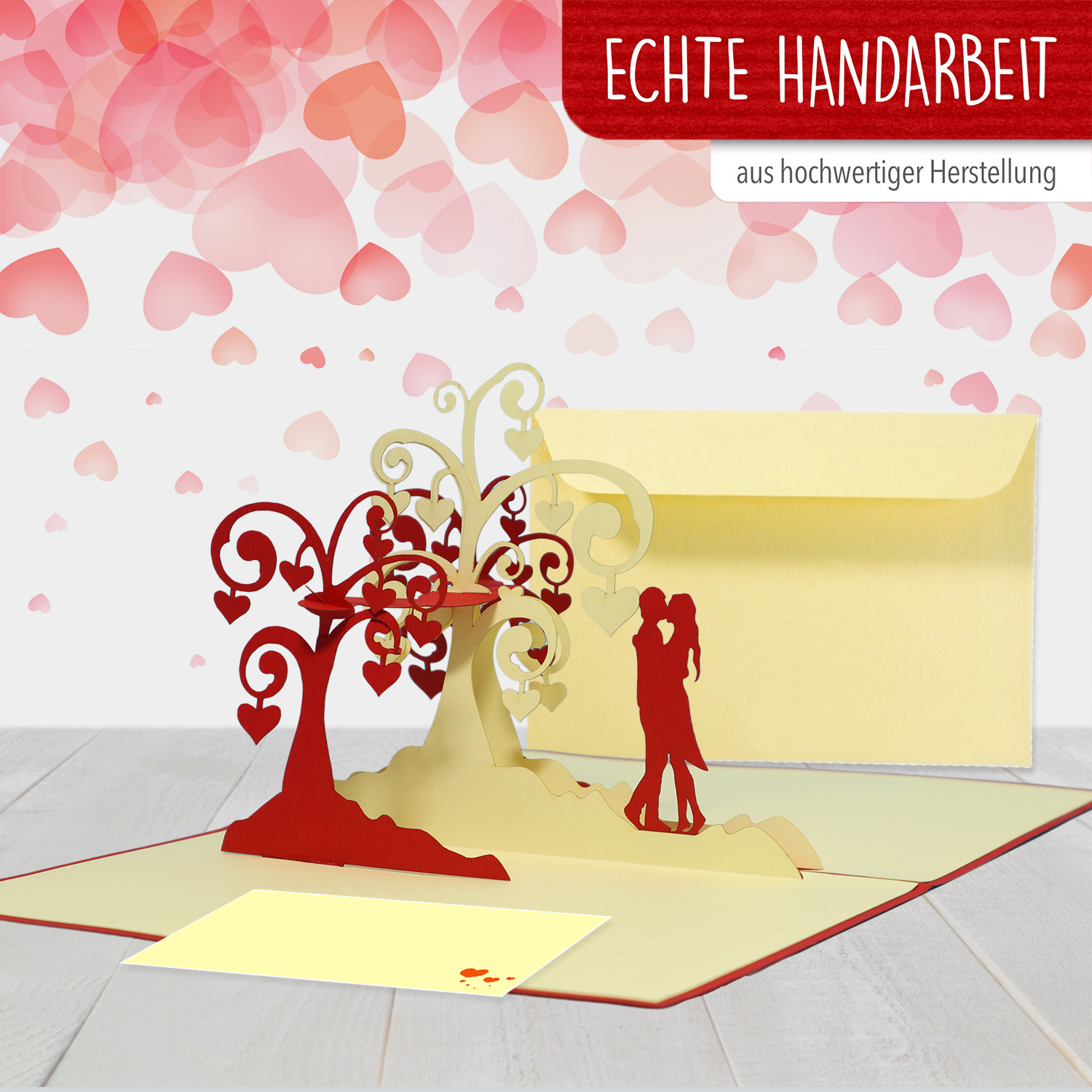 3D Drei Dimensionale Gruß Karte Jahrestag Valentin... - Viceal