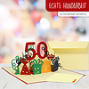 LINPOPUP LINPopUp®, LIN17262, Pop Up 3D Karte, Geburtstagskarte, Glückwunsch karte Gutschein, 50.Geburtstag, N20