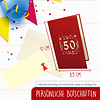 LINPOPUP LINPopUp®, Pop Up 3D Card, Birthday Card, Congratulations Card Voucher, 50th Birthday, LIN17262,  N20