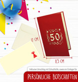 LINPOPUP LINPopUp®, LIN17262, Pop Up 3D Karte, Geburtstagskarte, Glückwunsch karte Gutschein, 50.Geburtstag, N20