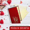 LINPOPUP Pop Up 3D Card, Wedding Card, Wedding Invitation, Bridal Couple Heart Tree, LIN17556, LINPopUp®, N312