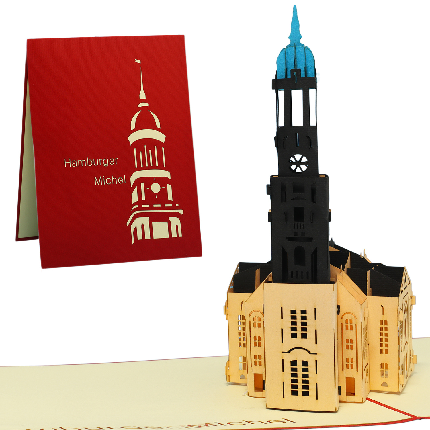 LINPOPUP Pop Up 3D Card, Greeting Card, Travel Voucher, Hamburg Michel, LINPopUp®, N204