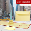 LINPOPUP Pop Up 3D Card, Greeting Card, Travel Voucher, Statue of Liberty, LIN17185, LINPopUp®, N186