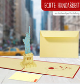 LINPOPUP Pop Up 3D Card, Greeting Card, Travel Voucher, Statue of Liberty, LIN17185, LINPopUp®, N186