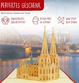 LINPOPUP Pop Up 3D Card, Greeting Card, Travel Voucher, Cologne Cathedral, LIN17334, LINPopUp®, N168