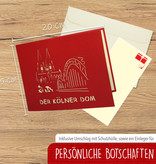LINPOPUP Pop Up 3D Karte, Glückwunschkarte, Reisegutschein, Kölner Dom, LIN17334, LINPopUp®, N168