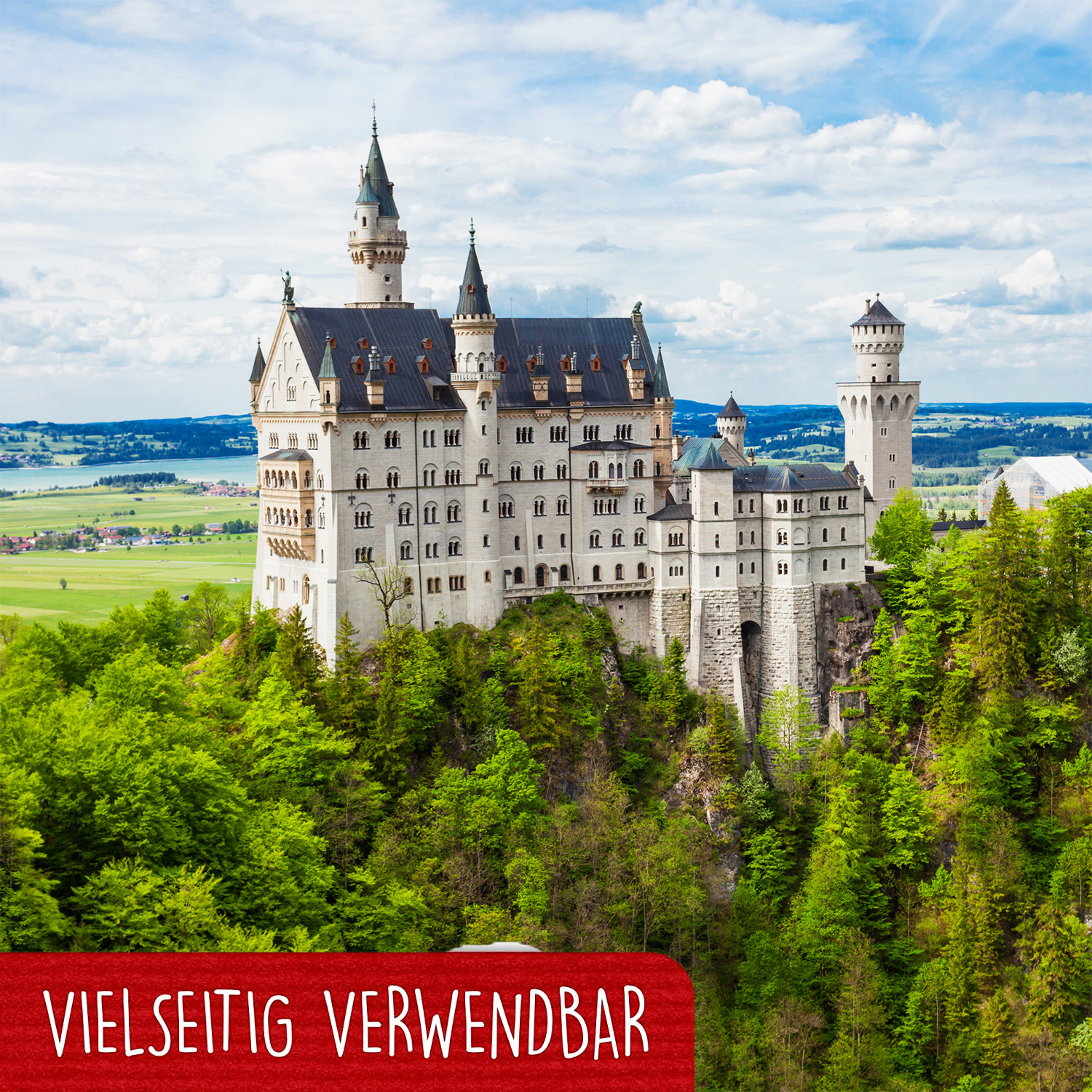 LINPOPUP Pop Up 3D Karte, Grußkarte Bayern, Reisegutschein, Schloss, Neuschwanstein,  LIN17433, LINPopUp®, N175