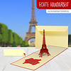 LINPOPUP Pop Up 3D Card, Greeting Card, Travel Voucher, Eiffel Tower, LIN17090, LINPopUp®, N181