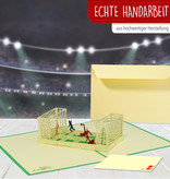 LINPOPUP Pop Up 3D Card, Birthday Card, Congratulations Card, Voucher Stadium, Football, LIN17230, LINPopUp®, N132