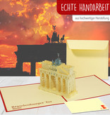 LINPOPUP Pop Up 3D Karte, Glückwunschkarte, Reisegutschein, Brandenburger Tor Berlin, LINPopUp®, N172