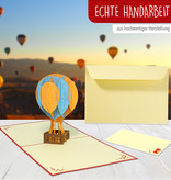 LINPOPUP Pop Up 3D Karte, Geburtstagskarten,Glückwunsch karte, Reisegutschein, Heißluftballon, LIN17134, LINPopUp®, N150