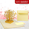 LINPOPUP Pop Up 3D Card, Wedding Invitation, Wedding Card Gold Wedding, Tree, LINPopUp®, N85