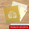 LINPOPUP Pop Up 3D Card, Wedding Invitation, Wedding Card Gold Wedding, Tree, LINPopUp®, N85
