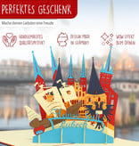 LINPOPUP Pop Up 3D Card, Greeting Card, Travel Voucher, City of Lübeck, LINPopUp®, N219