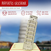 LINPOPUP Pop Up 3D Card, Greeting Card, Travel Voucher, Slate Tower of Pisa, LINPopUp®, N201