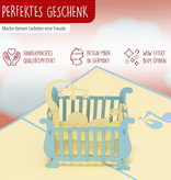 LINPOPUP Pop Up 3D Karte, Geburtskarte, Glückwunsch zur Geburt, Babybett, LINPopUp®, N99