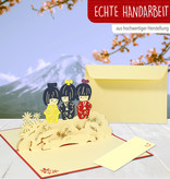 LINPOPUP Pop Up 3D Karte, Karte, Reisegutschein Japan Manga, Geishas, LIN17096, LINPopUp®, N128