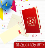 LINPOPUP Pop Up 3D Karte, Geburtstagskarte, Glückwunsch karte Gutschein, 30.Geburtstag, LIN17348, LINPopUp®, N241