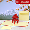 LINPOPUP Pop Up 3D Card, Congratulations Card, Travel Voucher Japan Manga, Teahouse, LIN17461, LINPopUp®, N166