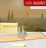 LINPOPUP Pop Up 3D Karte, Glückwunschkarte, Reisegutschein, Kölner Dom, LIN17333, LINPopUp®, N169