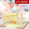 LINPOPUP Pop Up 3D Card, Birth Card, Voucher, Greeting Card for Communion, confirmation, Christening, LINPopUp®, N102