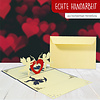 Pop Up 3D Card, Valentine's Day Card, Wedding Invitation, Wedding Card, Cupid, LINPopUp®, N66