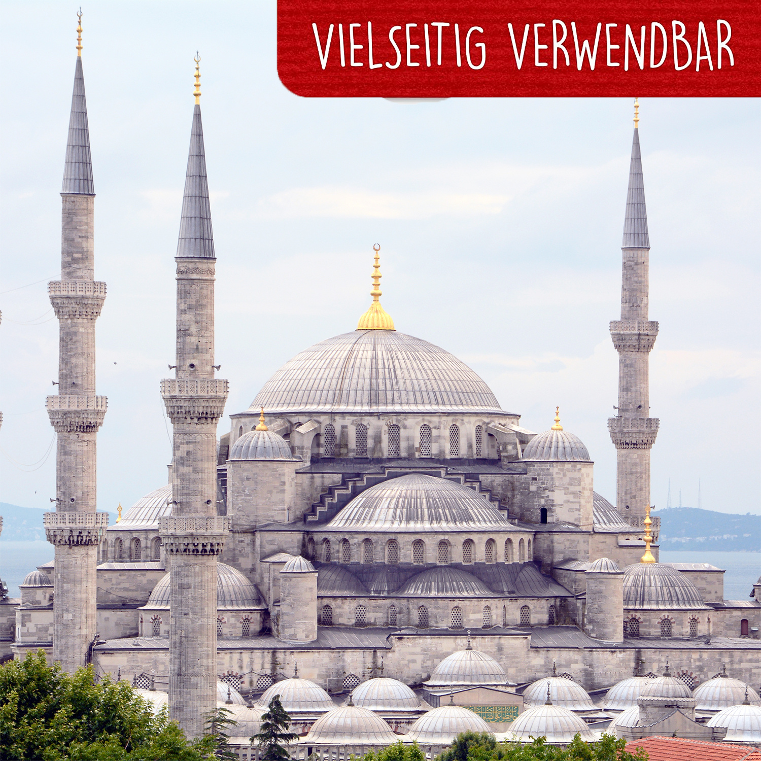 LINPOPUP Pop Up 3D Karte, Glückwunschkarte, Reisegutschein, Türkei, Blaue Moschee, LIN17173, LINPopUp®, N183