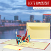 LINPOPUP Pop Up 3D Card, Greeting Card, Travel Voucher, Düsseldorf, LIN17353, LINPopUp®, N234