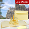 LINPOPUP Pop Up 3D Card  Sagrada Famillia Spain, Birthday Card, Greeting Card, Travel Voucher, Barcelona, LIN17392, LINPopUp®, N266