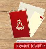 LINPOPUP Pop Up 3D Card, Birthday Card, Greeting Card, Voucher, Yoga, LIN17525, LINPopUp®, N279