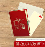Pop Up 3D Karte, Geburtstagskarte, Glückwunschkarte, Reisegutschein, Münster, N294