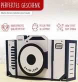 Pop Up 3D card for birthdays  and fotography fans, 3D folding card Camera N319