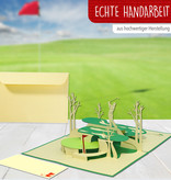 LINPOPUP 3D Pop Up Card, Birthday Card, Congratulations, Retirement, Golfing, LIN17596, LINPopUp®, N350