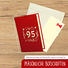 LINPOPUP POP UP 3D Card, Pop Up Birthday Card 95 Years, Greeting Cards Birthday 95, Pop - Up Card, POP UP Cards Birthday, Anniversary 95 Years, LIN17642, LINPopUp®, N374