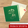 LINPOPUP 3D Pop Up Greeting card, Congratulations, Travel Voucher, Hiking Voucher, Hiker and Stag, LIN17649, LINPopUp®, N377