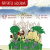 LINPOPUP 3D Pop Up Greeting card, Congratulations, Travel Voucher, Hiking Voucher, Hiker and Stag, LIN17649, LINPopUp®, N377