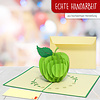 LINPOPUP POP UP Karten, Gute Besserung, Grußkarten Apfel, 3D Karte Klappkarte Geburtstagskarte, Grüner Apfel, LIN17650, LINPopUp®, N378