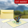 LINPOPUP Pop Up Card Butterfly, Pop Up Card Birthday, Motherdays, Greetings card, Butterfly blue, LIN 17656, LINPopUp®, N382