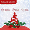 LINPOPUP Pop Up 3D Card, Christmas Card, Greeting Card, Christmas Tree Mistletoe, LIN17729, LINPopUp®, N401