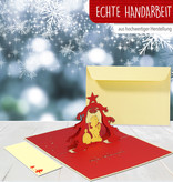 LINPOPUP Pop Up 3D Karte, Weihnachtskarte, Glückwunschkarte, Christkind, Engel, LIN17723, LINPopUp®, N402