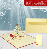 LINPOPUP Pop Up 3D Karte, Weihnachtskarte, Glückwunschkarte, Schneemann, LIN17734, LINPopUp®, N405