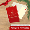 LINPOPUP Pop Up 3D Karte, Weihnachtskarte, Glückwunschkarte, Weihnachtsglocken, LIN17735, LINPopUp®, N409