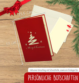LINPOPUP Pop Up 3D Karte, Weihnachtskarte, Glückwunschkarte, Weihnachtsbaum, Tannenbaum, LIN17715, LINPopUp®, N412