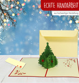 LINPOPUP Pop Up 3D Karte, Weihnachtskarte, Glückwunschkarte, Weihnachtsbaum, Tannenbaum, LIN17715, LINPopUp®, N412